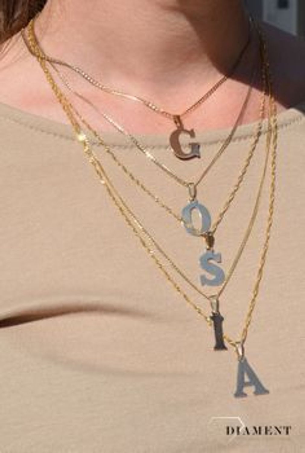 Złota zawieszka literka N próba 333.jpg